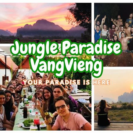 Jungle Paradise Vangvieng - Bungalows Vang Vieng Bagian luar foto